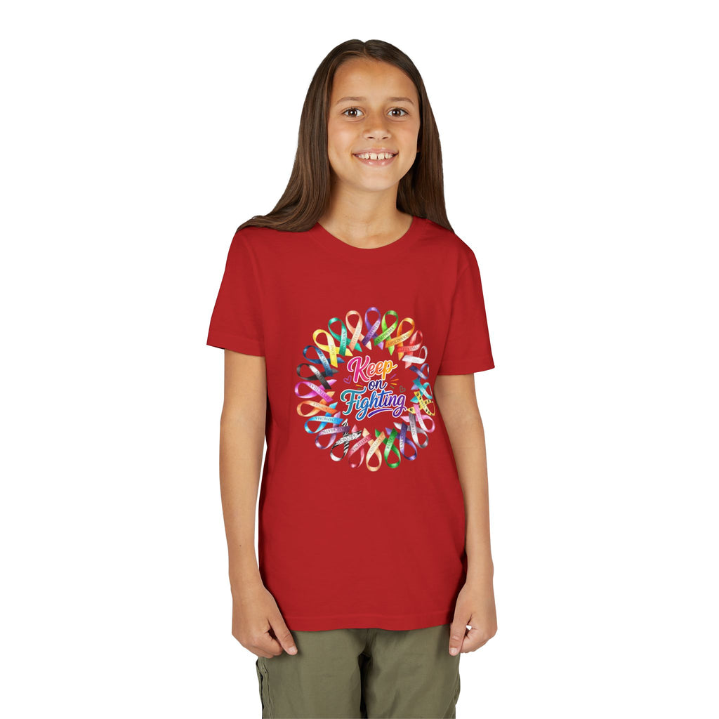 Youth Tee "Keep on Fighting" Cancer Awareness