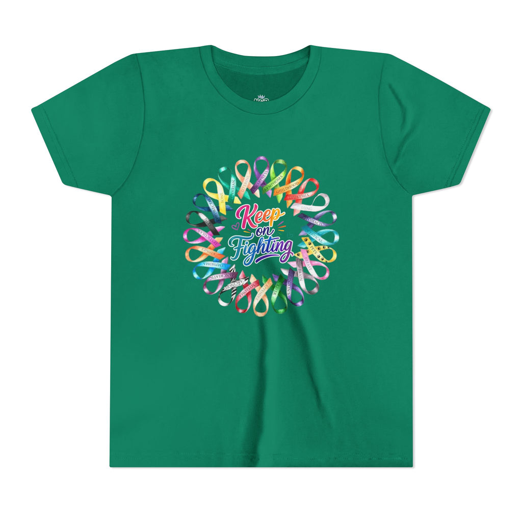 Youth Tee "Keep on Fighting" Cancer Awareness