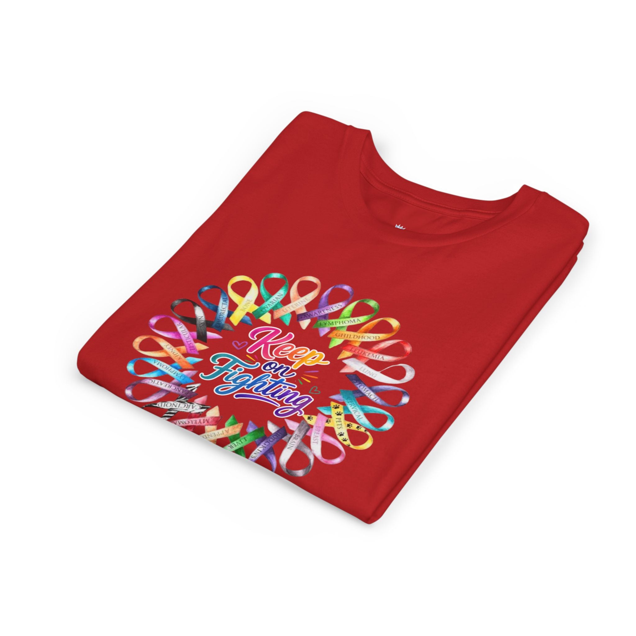Youth Tee "Keep on Fighting" Cancer Awareness