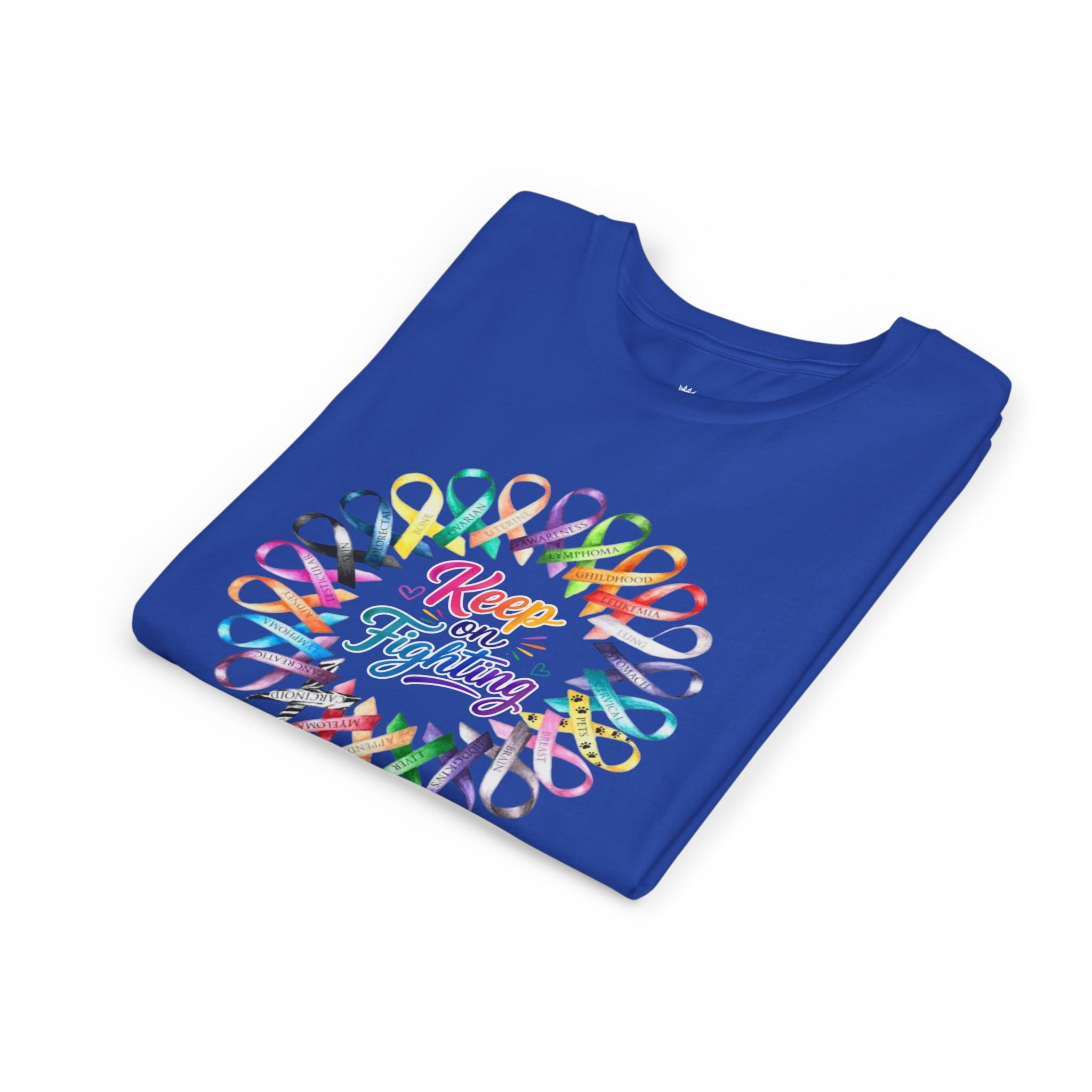 Youth Tee "Keep on Fighting" Cancer Awareness