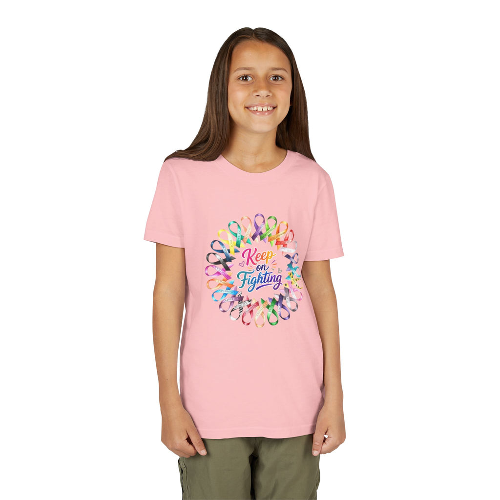 Youth Tee "Keep on Fighting" Cancer Awareness