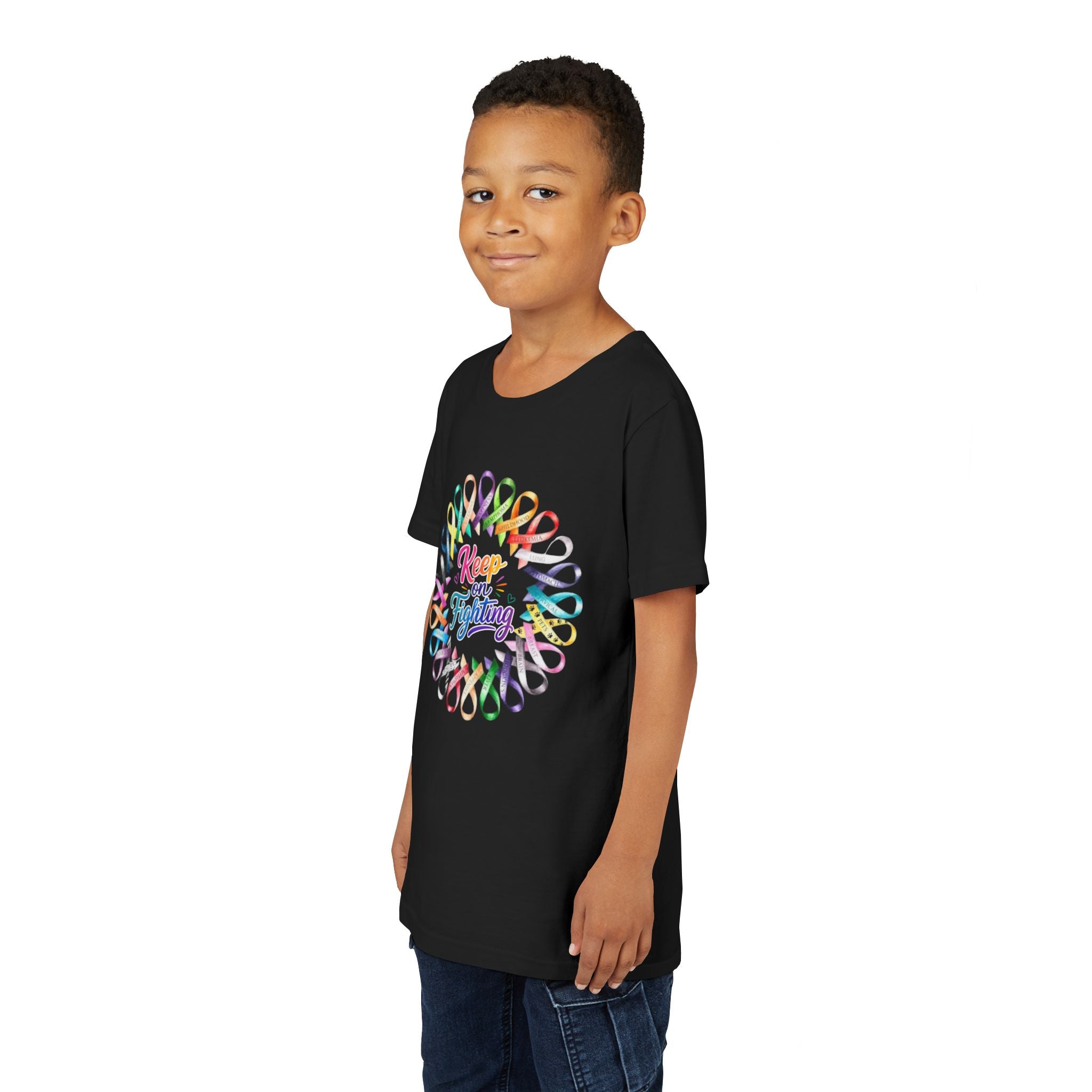 Youth Tee "Keep on Fighting" Cancer Awareness
