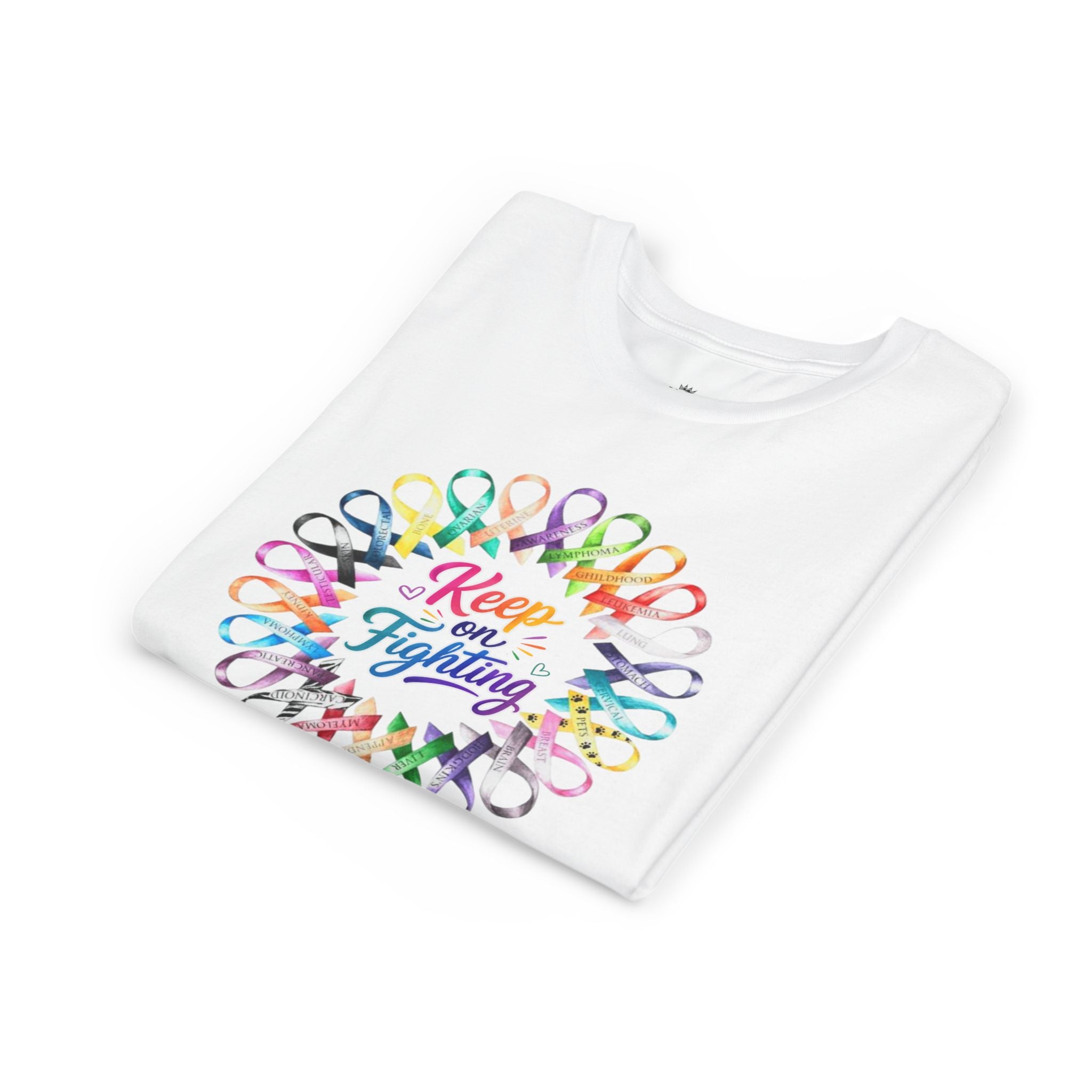 Youth Tee "Keep on Fighting" Cancer Awareness