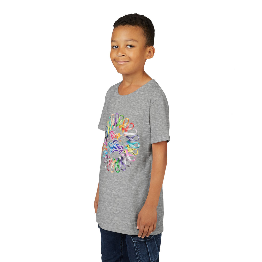 Youth Tee "Keep on Fighting" Cancer Awareness