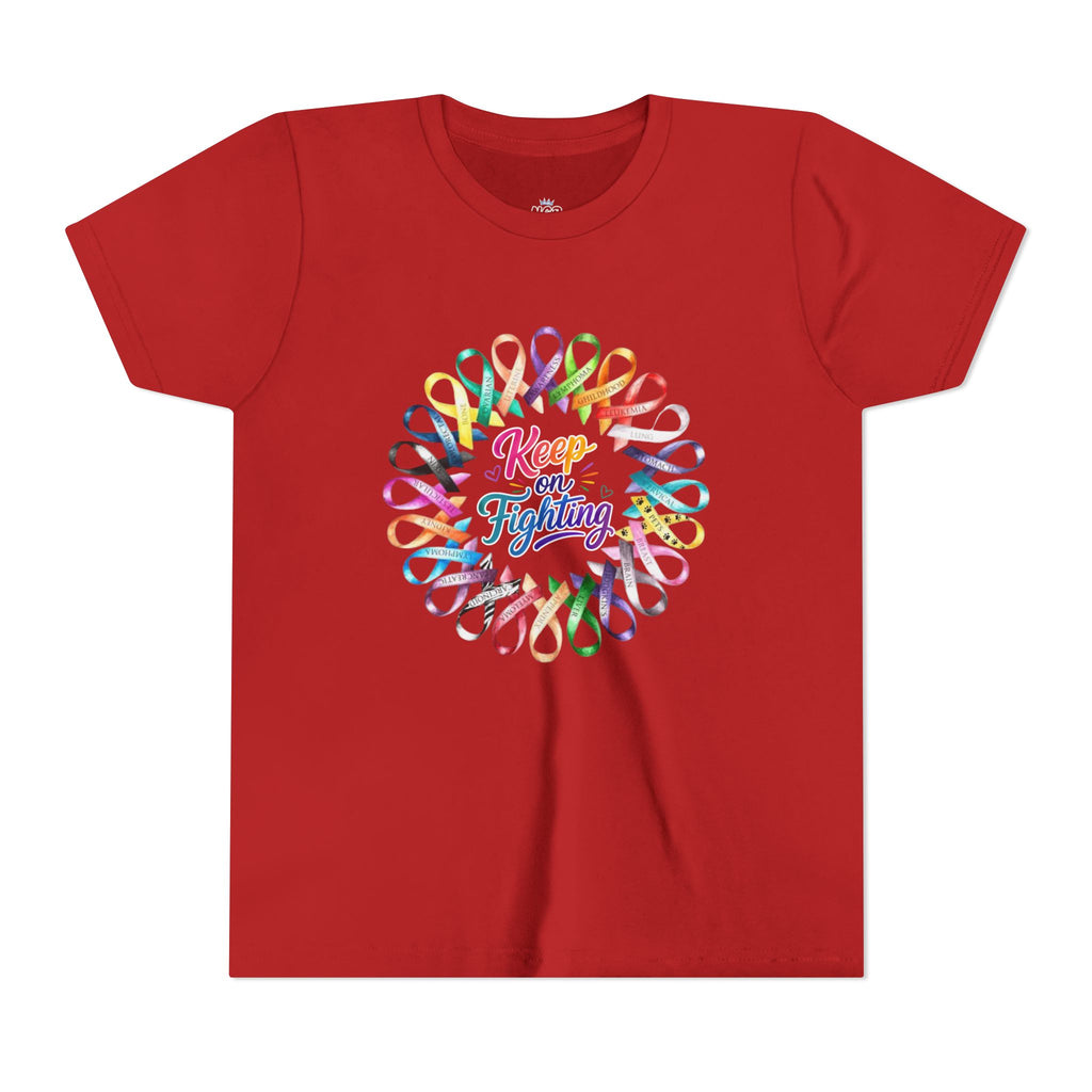 Youth Tee "Keep on Fighting" Cancer Awareness