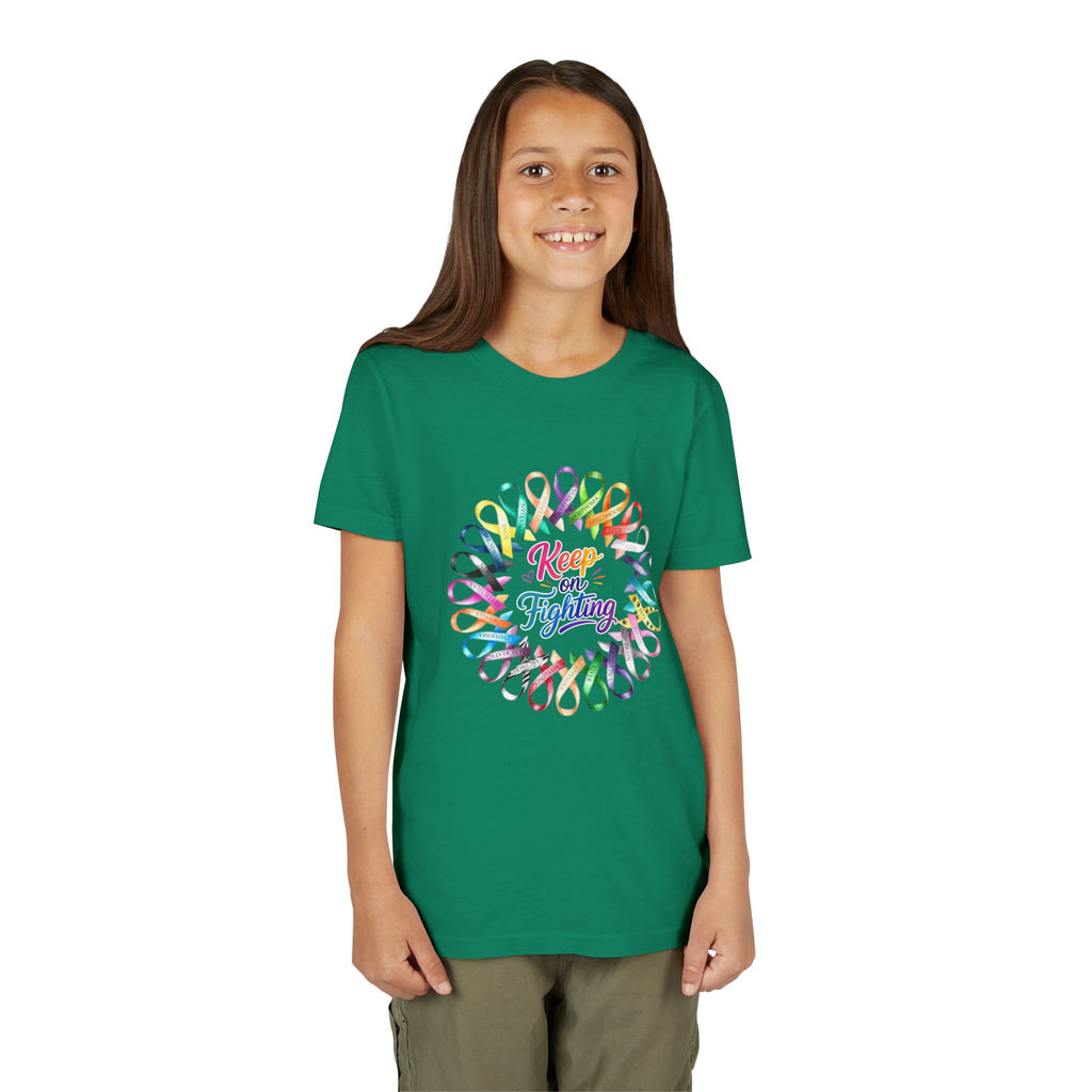 Youth Tee "Keep on Fighting" Cancer Awareness