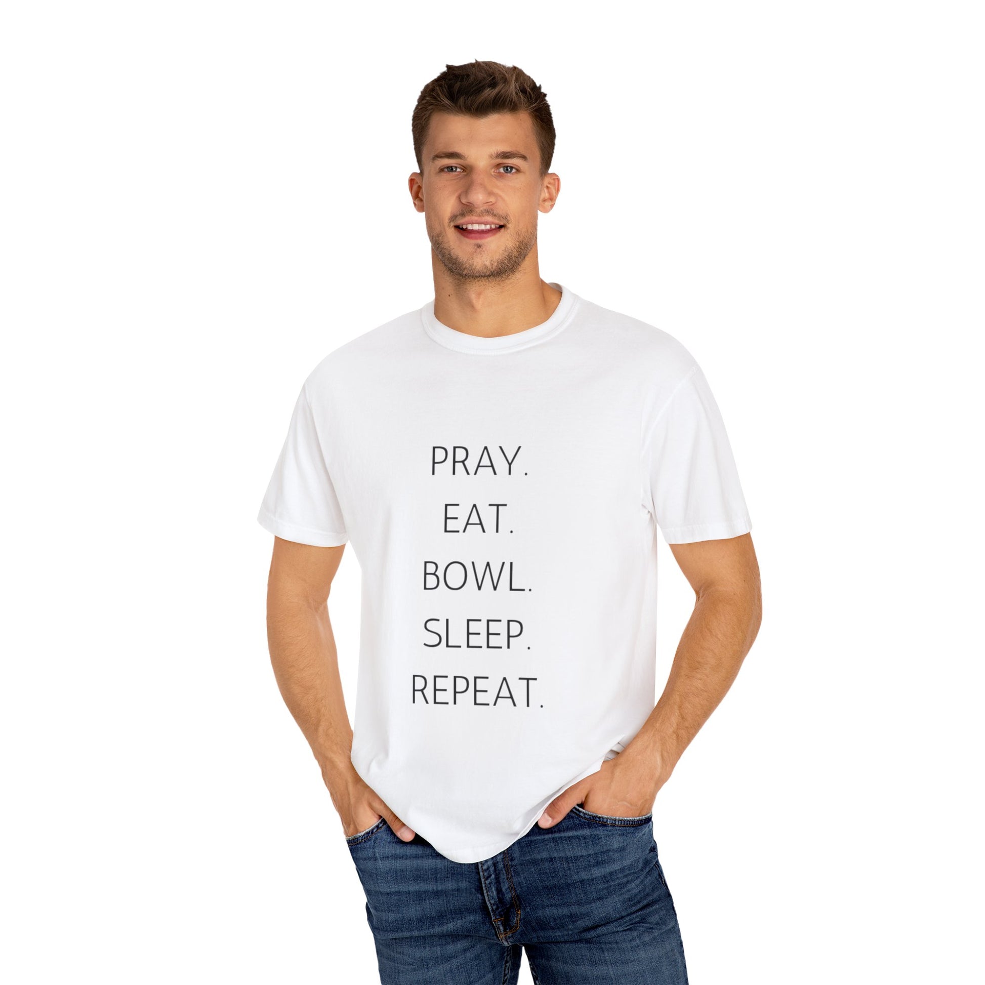 NGB Pray. Eat. Bowl. Sleep. Repeat. Unisex Tee