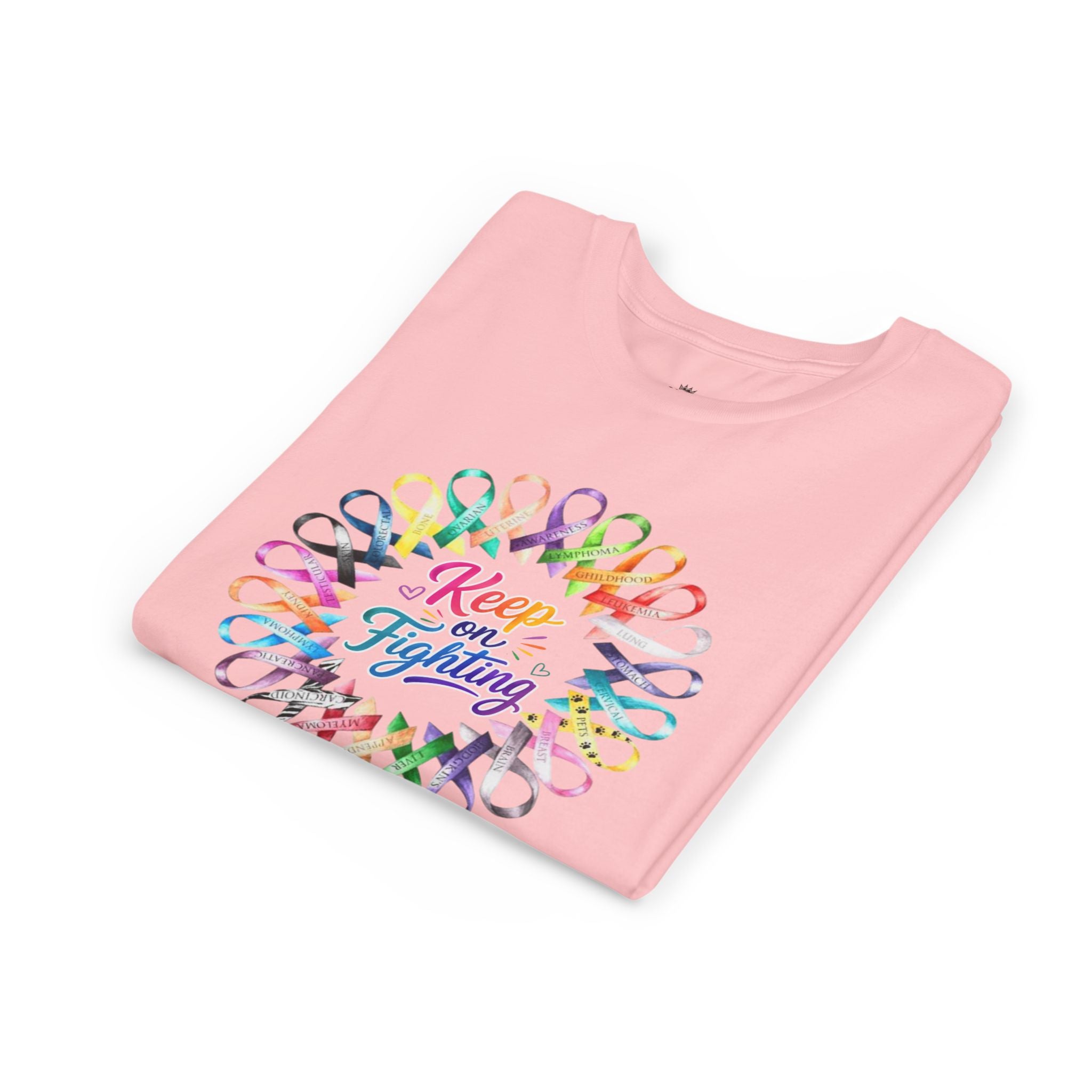 Youth Tee "Keep on Fighting" Cancer Awareness