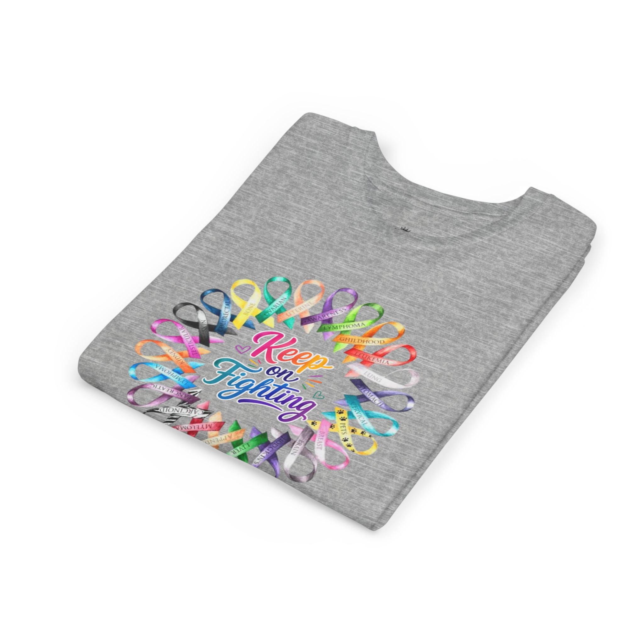 Youth Tee "Keep on Fighting" Cancer Awareness